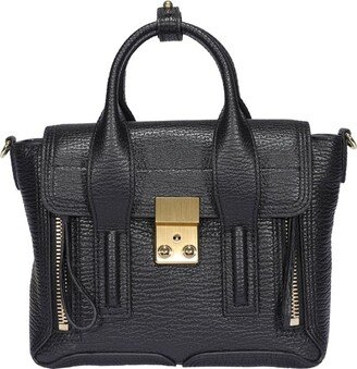 Zip-Detailed Mini Satchel Bag