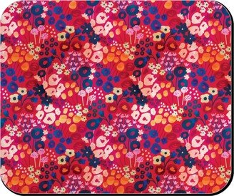 Mouse Pads: Modern Retro Floral - Multi Mouse Pad, Rectangle Ornament, Multicolor