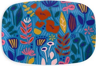 Serving Platters: Paper Cut Floral Garden Serving Platter, Multicolor