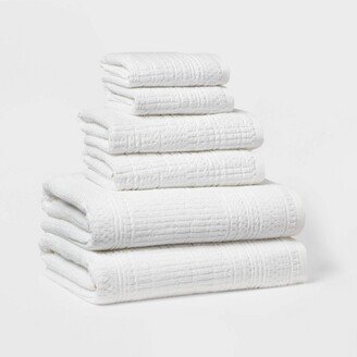 6pc Modern Bath Towels and Washcloths Set