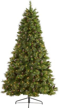 7.5ft. Golden Tip Washington Pine Artificial Christmas Tree with 600 Clear Lights