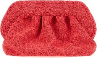 Snap-Fit Fastened Bouclé Clutch Bag-AA