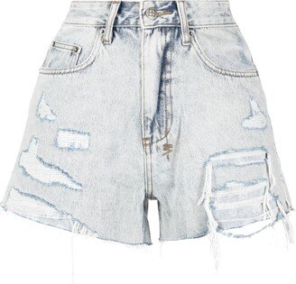 Rise N Hi denim shorts