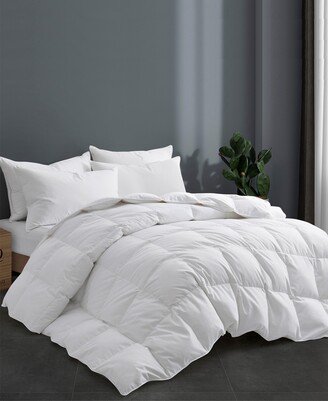 All Season White Goose Feather and Fiber Comforter, King