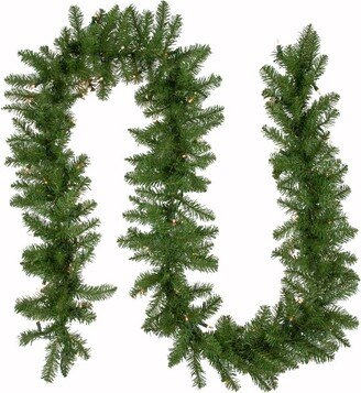 Northlight 9' x 10 Pre-Lit Rockwood Pine Artificial Christmas Garland, Clear Lights