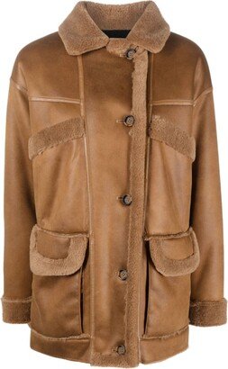 Reversible Faux-Leather Coat-AA