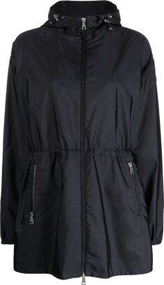 Layered-Detail Hooded Rain Coat