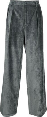 Crushed-Corduroy Wide-Leg Trousers