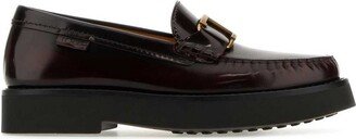 Logo Plaque Round Toe Loafers-AA