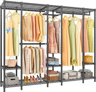 VIPEK V50i Extra Large Portable Closet Rack Wardrobe Closet Heavy Duty Clothes Rack, Max Load 1100lbs, Black