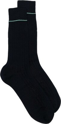 Stripe-Detail Ankle Socks-AA