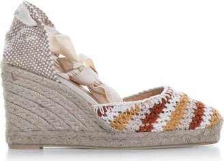 Carina Colour-Block Designed Crochet Espadrilles