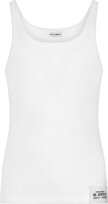 Logo-Patch Cotton Tank Top-AA