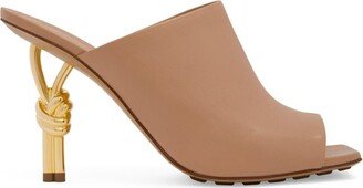 Leather Knot Mules 90