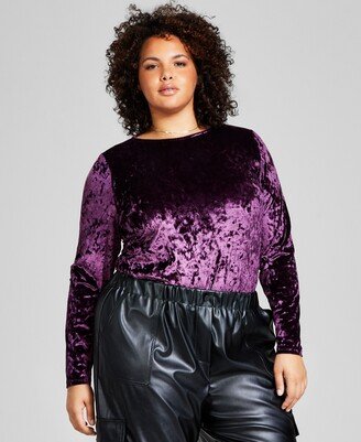 And Now This Plus Size Velvet Top