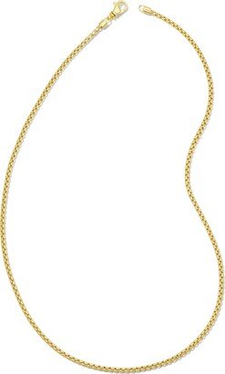 Beck 20 Thin Round Box Chain Necklace in 18k Gold Vermeil