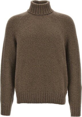 Boucle silk cashmere sweater