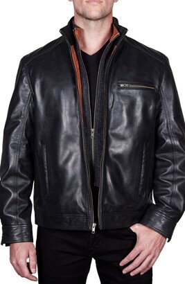 Missani Le Collezioni Leather Dickey Jacket