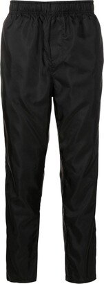 Elasticated-Waistband Straight-Leg Trousers-AB