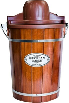 Nostalgia ICMP600WD 6-Quart Wood Bucket Ice Cream Maker