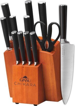 Chikara 12 Piece Knife Block Set, Toffee Block