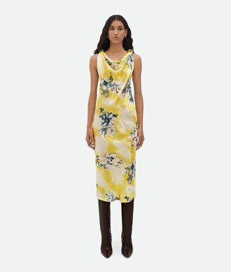 Floral Cupro Midi Dress