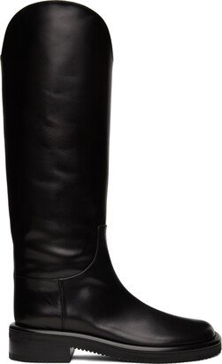 Black Pipe Riding Boots