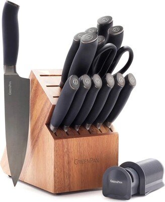 16-Piece Titanium Ultimate Cutlery Knife Block Set