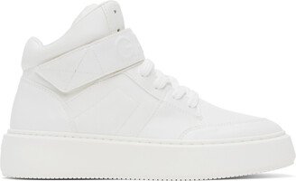 White Sporty Mix High-Top Sneakers