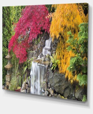 Designart Japanese Maple Trees Floral Photography Art - 40 X 30