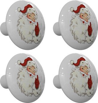 Set Of 4 Christmas Vintage Santa Claus #1 Drawer Knobs