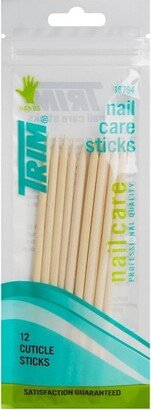 Trim Wood Nail Care Cuticle Sticks - 12pc