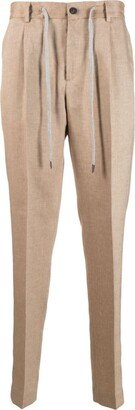 Drawstring Tapered Trousers-AO