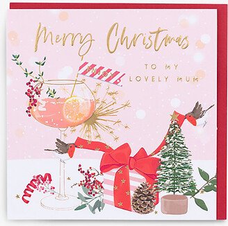 Selfridges Edit Merry Christmas To My Lovely Mum Christmas Card 16.5cm x 16.5cm