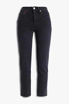 Cropped high-rise skinny jeans