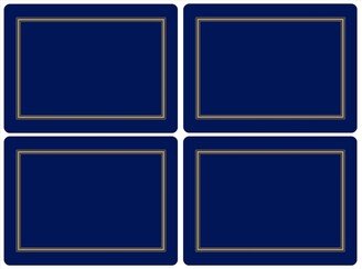 Classic Midnight Blue Placemats, Set of 4