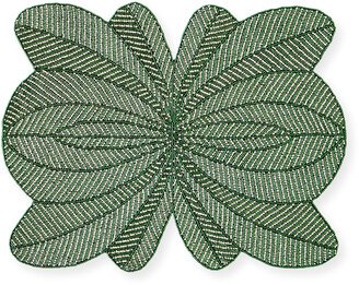 Nomi K Green Peacock Hand-Beaded Placemat