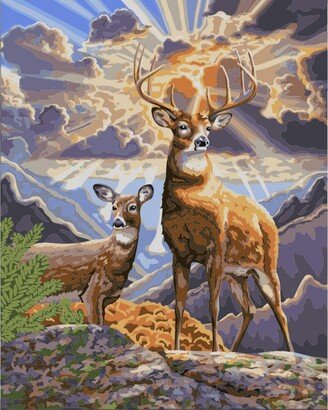 Painting by Numbers Kit Crafting Spark Winter Deer H062 19.69 x 15.75 in