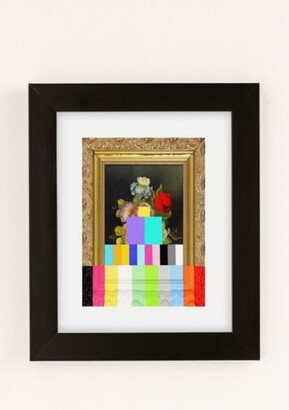 Chad Wys A Painting Of Flowers With Color Bars Art Print