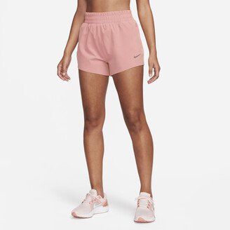 Women's Dri-FIT Running Division High-Waisted 3 Brief-Lined Running Shorts with Pockets in Pink