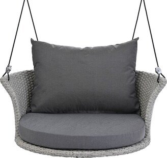 TONWIN Single Person Hanging Seat Swing Chair With Ropes And Cushion