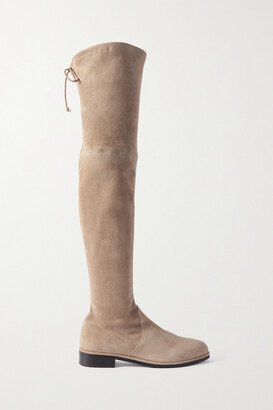 Lowland Bold Suede Over-the-knee Boots - Brown