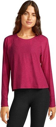 Featherweight Daydreamer Pullover (Cranberry Heather) Women's Clothing