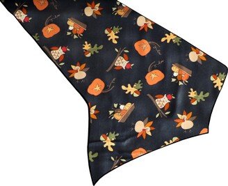 Thanksgiving Autumn Pumpkins 100% Cotton Print Table Runner Kids Birthday Party Home Decoration Kitchen Dinner Coffee Side Display