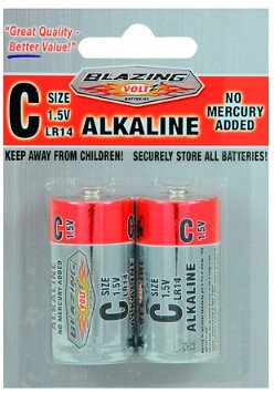 C Batteries, 2 Pack