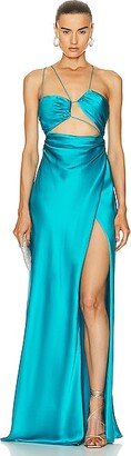 for FWRD Asymmetric Strappy Gown in Teal