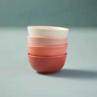 Ceramic Pinch Bowls, Pink Set of 4