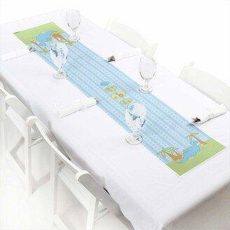 Big Dot Of Happiness Baby Boy Dinosaur - Petite Baby Shower Paper Table Runner - 12 x 60 inches