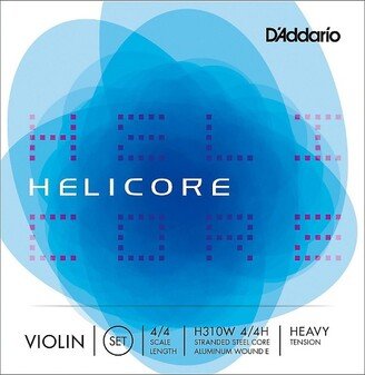 D'Addario Helicore Violin Set Strings 4/4 Size Heavy Wound E