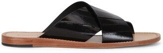 Slip-On Eel Skin Sandals